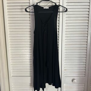 Socialite Black Lace-Up Top